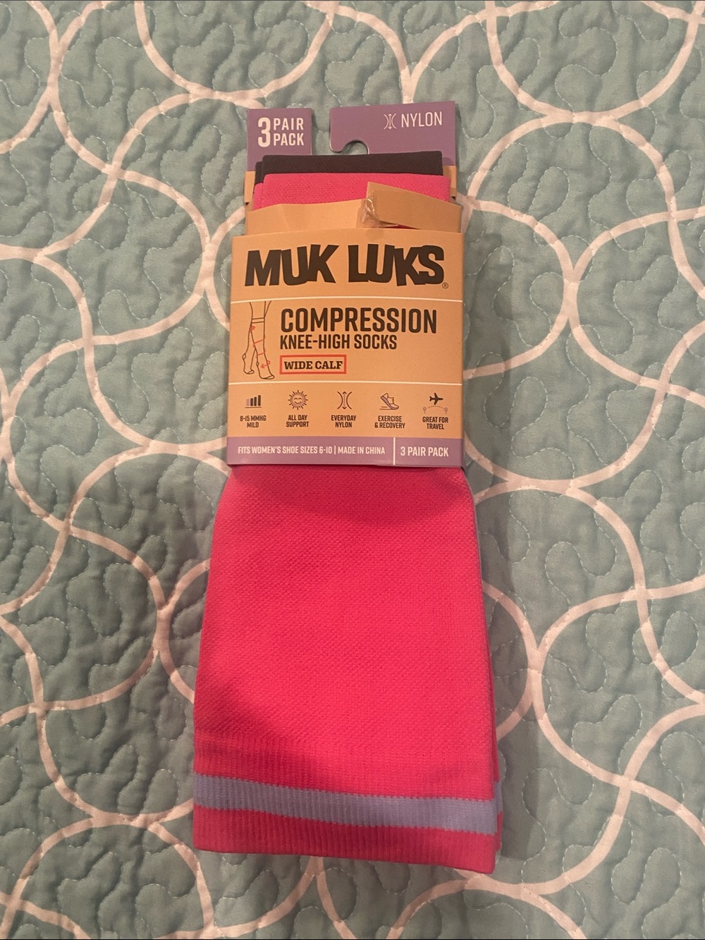 Muk Luks Women’s Compression Knee-High Socks wide calf